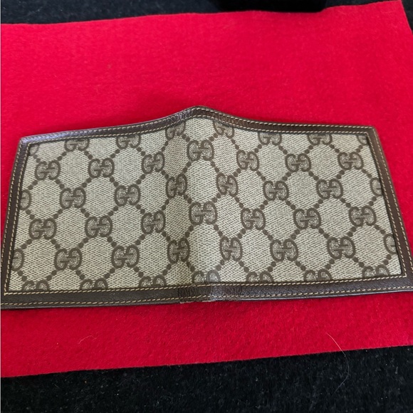 Gucci EUC Coated Canvas Monogram and Brown Leather Wallet - Picture 3 of 7